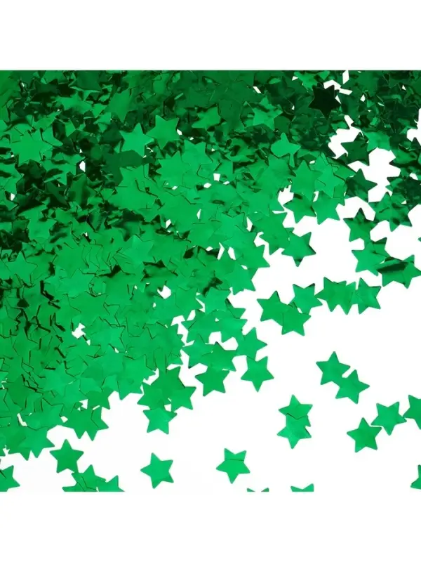 Конфетти «Звезда», зелёные, металлик, 1.5 см, 50 г