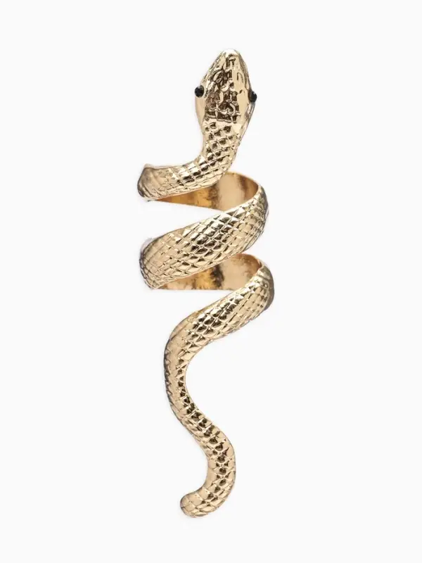 Кольцо &laquo;Змея&raquo;, ребристая, цвет золото, безразмерное