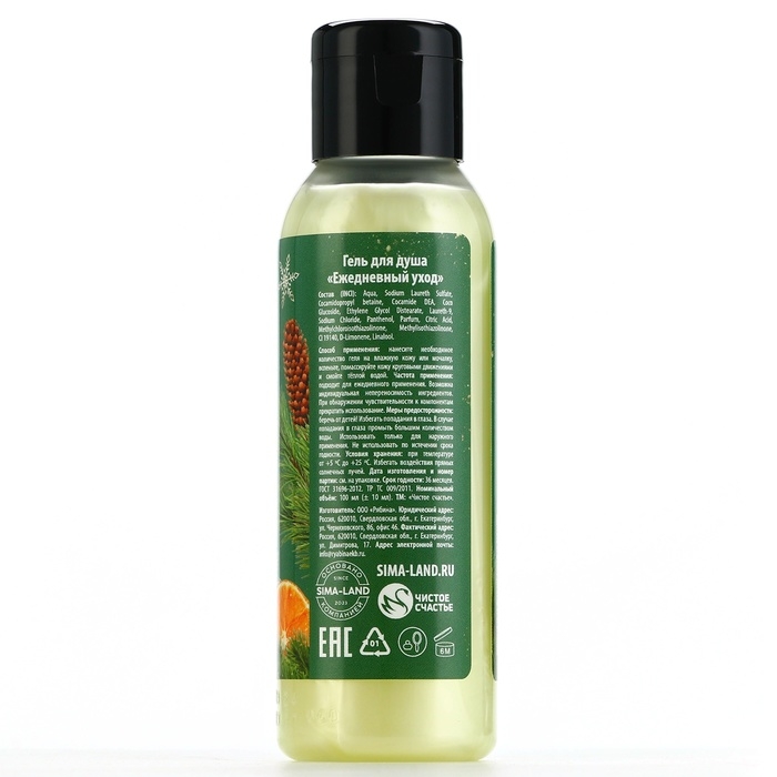 Гель для душа «С Новым Годом!», 100 мл, аромат апельсинового пирога, Чистое счастье