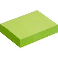 Стикеры  с клеев.краем 38x51 мм,100 лист неоновый зеленый