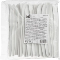 Нож одноразовый 190мм, белый, кукурузный крахмал, 50шт/уп