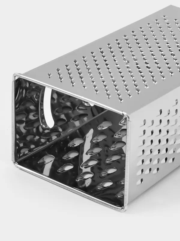 Тёрка четырёхгранная Доляна &laquo;Металлик&raquo;, 10&times;7.5&times;23.5 см, цвет хромированный