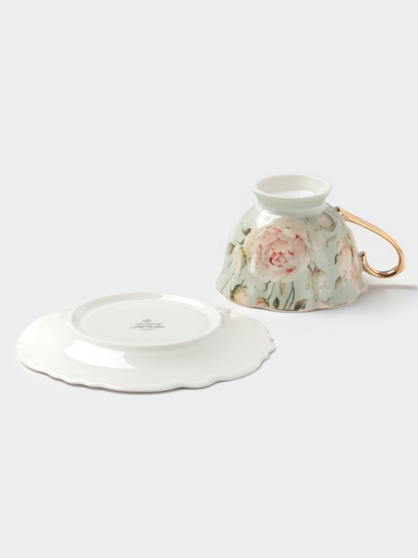 Чайная пара 220 мл WY   Чайная пара 220 мл WY  "Pink O'hara", зелёный