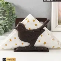 Фигурка - салфетница чугун &laquo;Птица&raquo;, 10.5&times;6.4&times;11.5 см