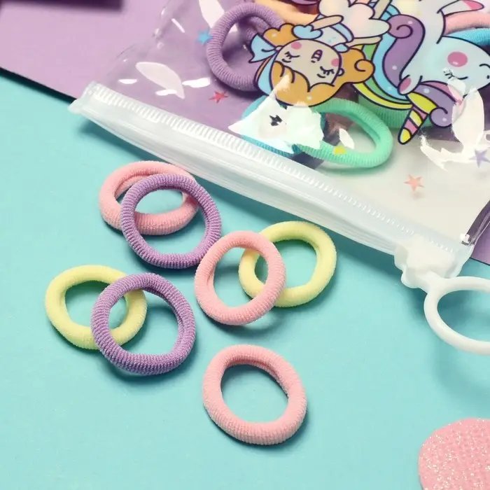 Резинка для волос «Непоседа» (набор 20 шт) единорожек, 2,5 см Резинка для волос «Непоседа» (набор 20 шт) единорожек, 2,5 см