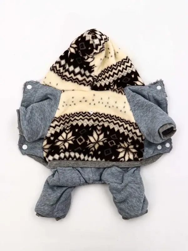 Комбинезон Комбинезон "Лапландия", с подкладом, размер S (ДС 25, ОГ 35, ОШ 25см), серый/бордо