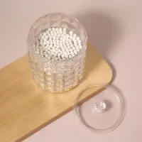 Органайзер для ватных палочек, с крышкой, d=6.5&times;11 см, прозрачный