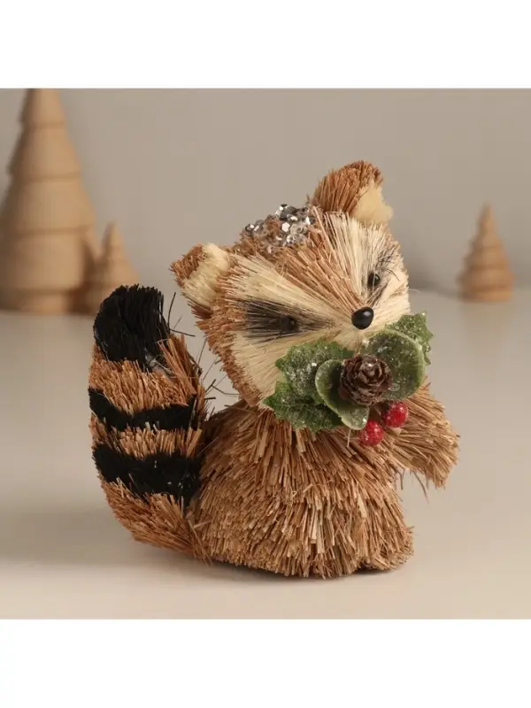 Фигурка новогодняя &laquo;Енотик с новогодними веточками&raquo;, 7&times;10&times;11 см