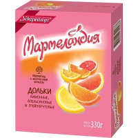 Мармелад Мармеландия Апел. Лим. Грейп. Дольки Ударница, 330г