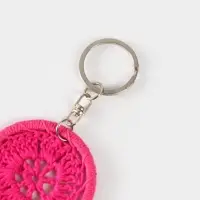 Брелок "Ловец снов" 19 см, цв. ярко-розовый Брелок "Ловец снов" 19 см, цв. ярко-розовый