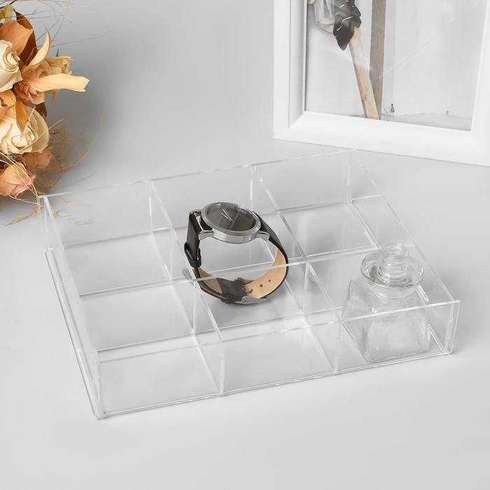 Подставка для презентации, 9 ячеек, 20,3×15,4×3,8 оргстекло 2 мм, В ЗАЩИТНОЙ ПЛЁНКЕ Подставка для презентации, 9 ячеек, 20,3×15,4×3,8 оргстекло 2 мм, В ЗАЩИТНОЙ ПЛЁНКЕ