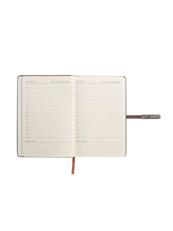 Ежедневник недатированный формат А5, с хлястиком, 112л, линия, пвх, Узор Коричневый Ежедневник недатированный формат А5, с хлястиком, 112л, линия, пвх, Узор Коричневый