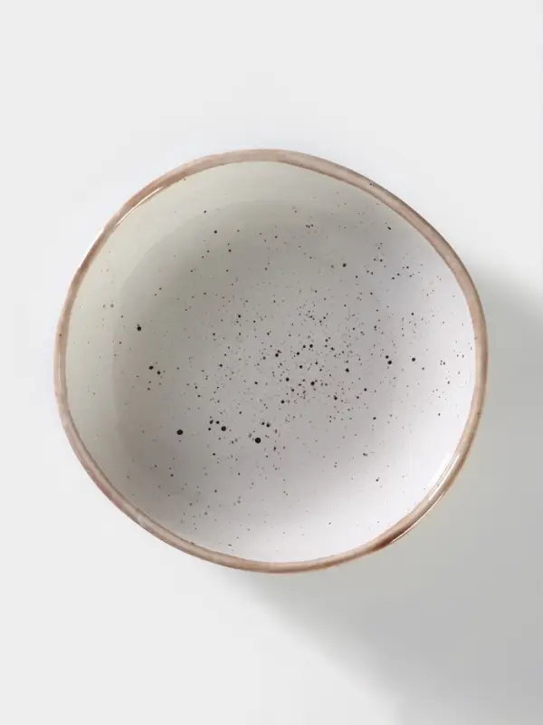 Тарелка Хорекс Punto bianca, 600 мл, d=18.5 см, фарфор, белая