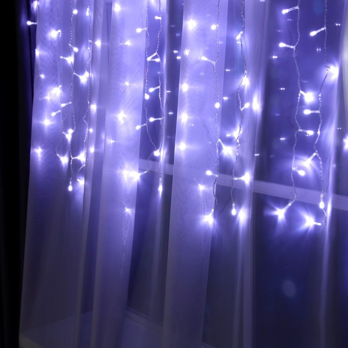 Гирлянда «Занавес» 2 × 1.5 м, IP20, прозрачная нить, 360 LED, свечение белое, 8 режимов, 220 В Гирлянда «Занавес» 2 × 1.5 м, IP20, прозрачная нить, 360 LED, свечение белое, 8 режимов, 220 В