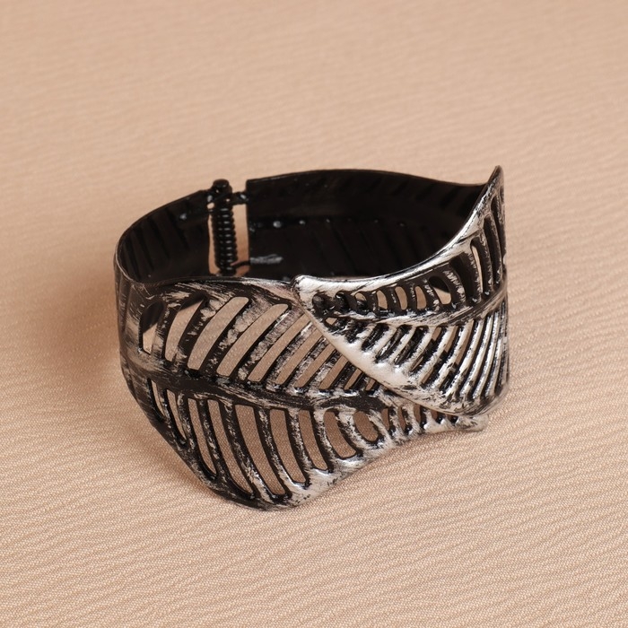 Подхват для штор «Листья», d = 7 × 6 см, цвет чёрный Подхват для штор «Листья», d = 7 × 6 см, цвет чёрный