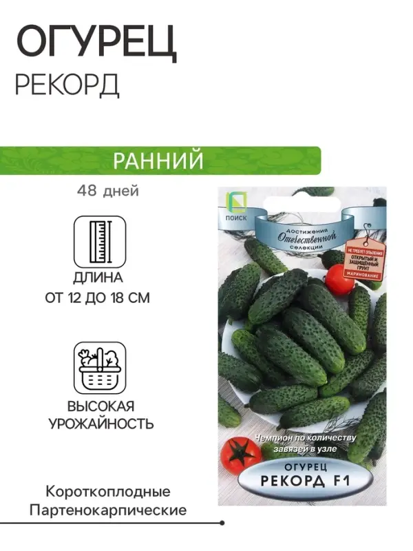 Семена Огурец Рекорд, F1, 12шт