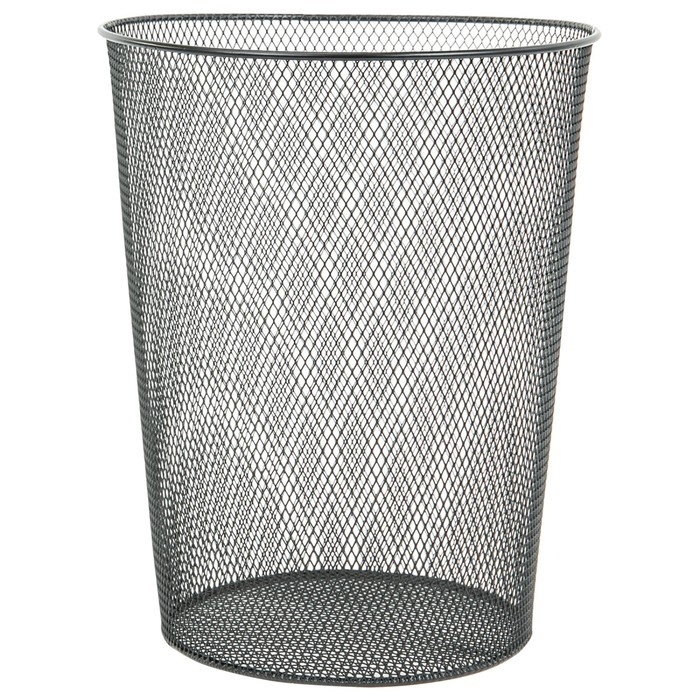 Корзина для бумаг металлическая, 9 литров, BRAUBERG Germanium, чёрный Корзина для бумаг металлическая, 9 литров, BRAUBERG Germanium, чёрный