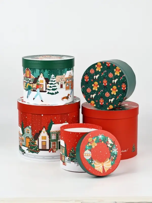 Набор подарочных коробок 5 в 1 &laquo;Новый год&raquo;, 13&times;14&ndash; 19.5&times;22 см