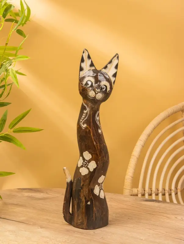 Сувенир «Кошка», 60×14×6 см, дерево, коричневый, МИКС Сувенир «Кошка», 60×14×6 см, дерево, коричневый, МИКС