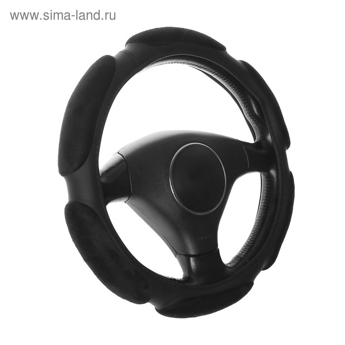 Оплетка руля AVS SP-426L-B, спонжевая, размер L, черная Оплетка руля AVS SP-426L-B, спонжевая, размер L, черная