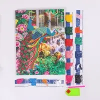 Алмазная мозаика с частичным заполнением на подрамнике &laquo;Павлины&raquo;, 30&times;40 см