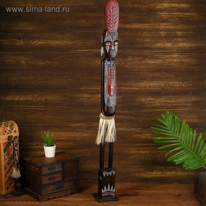 Статуэтка  Статуэтка "Абориген Кетут" дерево 11х10х100 см