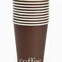 Стаканы одноразовые бумажные для кофе, цвет шоколад , 10 шт, 250 мл