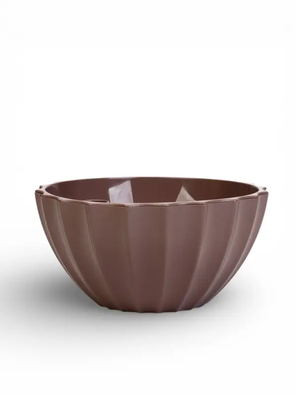 Кашпо для цветов с автополивом &laquo;Ракушка&raquo;, 2.4 л, d=22 см, h=10.5 см, цвет мокко