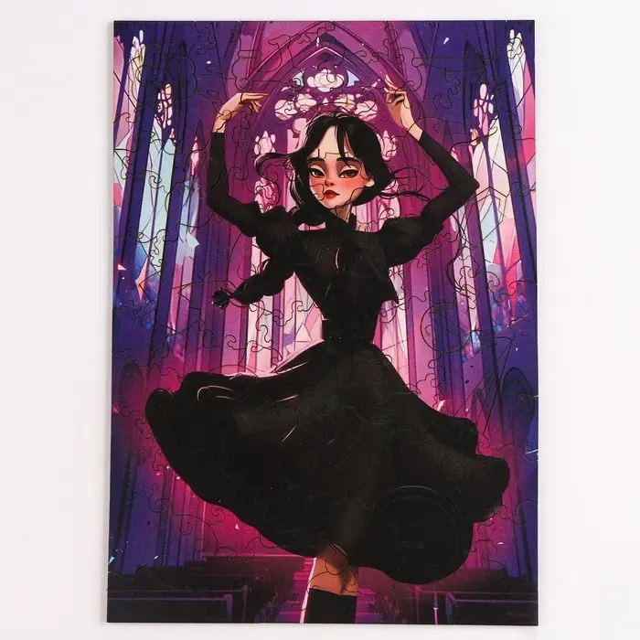 Пазл деревянный фигурный Puzzle &laquo;Девочка в чёрном платье&raquo;, 80 элементов