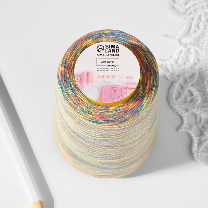 Нитки мультиколор 40/2, 2700 м, цвет разноцветный Нитки мультиколор 40/2, 2700 м, цвет разноцветный
