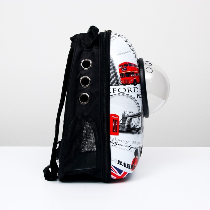 Рюкзак для переноски кошек и собак  Рюкзак для переноски кошек и собак "Лондон", с окном, 32 х 25 х 42 см