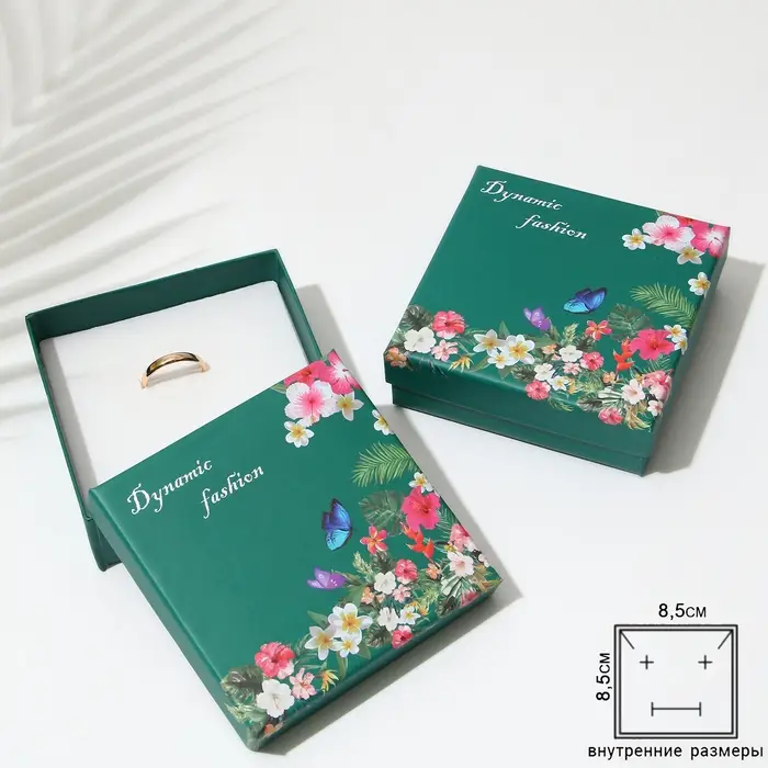 Коробочка подарочная под набор «Цветочная», 9×9 (размер полезной части 8.5×8.5 см), цветная, вставка белая