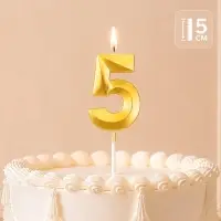 Свеча для торта, цифра &laquo;5&raquo;, 11.5&times;2.3 см