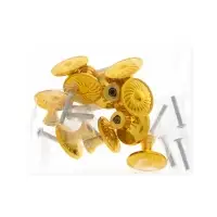 Ручка кнопка CAPPIO RK004, d=30 мм, золото, набор 10 шт.