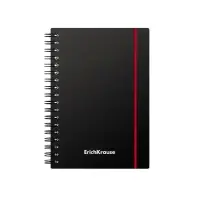 Тетрадь на спирали ErichKrause. Accent А6, 80 листов, в клетку, пластиковая обложка, на резинке, блок офсет, МИКС