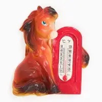 Магнит новогодний на холодильник «Лошадь с термометром», 5.5×3.8 см Магнит новогодний на холодильник «Лошадь с термометром», 5.5×3.8 см