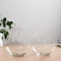 Ваза для цветов &laquo;Анабель&raquo;, шаровая с косым резом, 1.5 л, 19&times;14.5 см, стекло, МИКС прозрачная