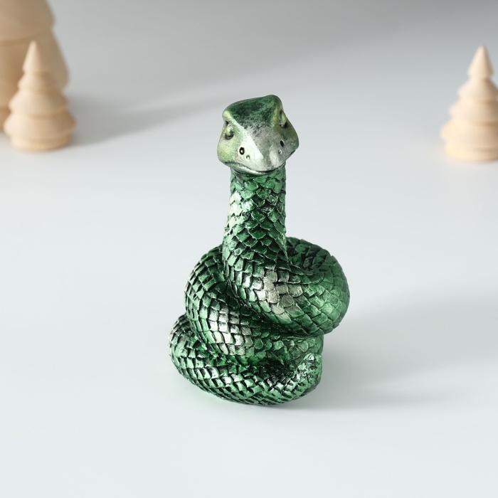 Сувенир полистоун Сувенир полистоун "Змейка с сиянием" МИКС 6х6х10 см