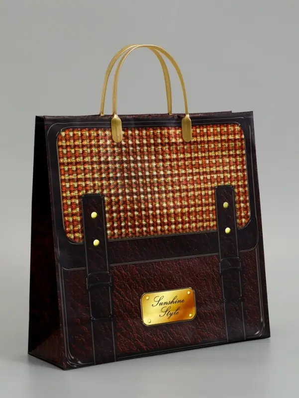 Пакет &laquo;Портфель&raquo;, мягкий пластик, 30&times;30 см, 120 мкм