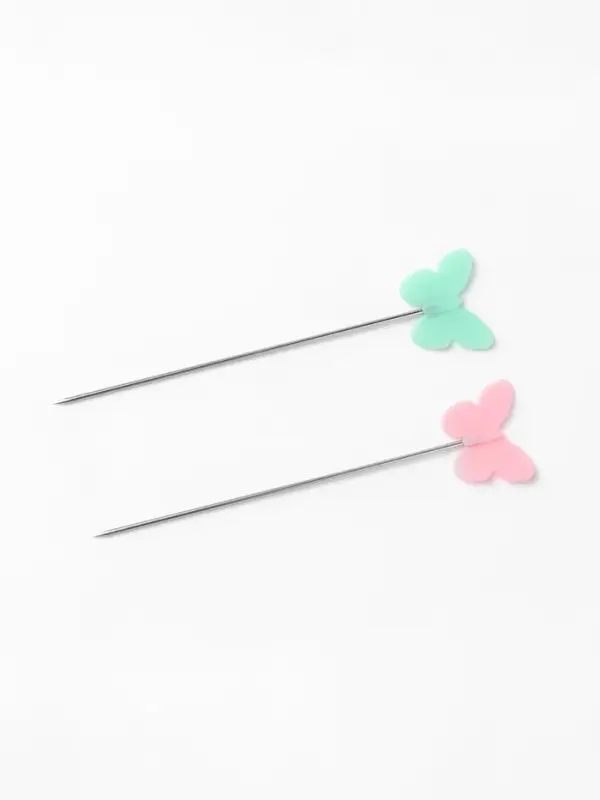 Булавки для квилтинга &laquo;Бабочки&raquo;, 53 мм, 100 шт., разноцветные