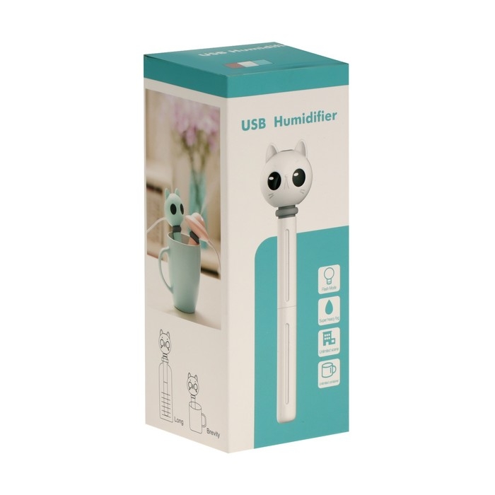 Увлажнитель воздуха  Увлажнитель воздуха "Кот" HM-22, ультразвуковой, погружной, портативный, USB, розовый