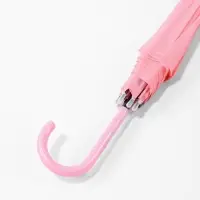 Зонт - трость полуавтоматический &laquo;Однотонный&raquo;, 8 спиц, R=47/55 см, d=94 см, розовый