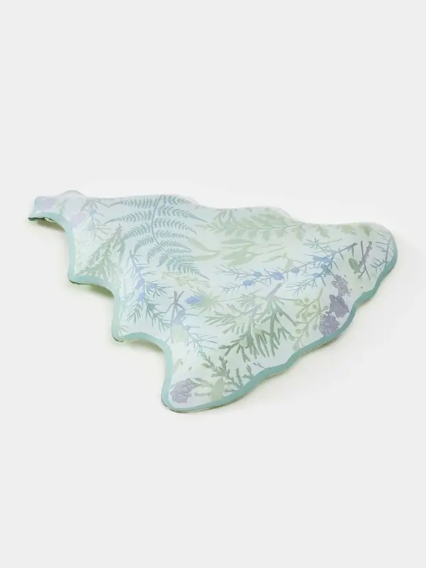 Блюдо сервировочное ёлочка Блюдо сервировочное ёлочка "Еловые ветки" 24,5х24,7х2 см