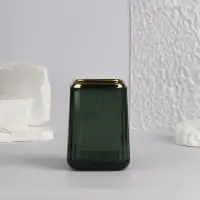 Органайзер - подставка для хранения косметики GREEN, 11&times;8.2&times;8.2 см, зелёный