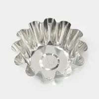 Форма для выпечки ромовой бабы, d=13 см, h=5.4 см, жесть, серебристая