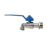 Кран водоразборный ZEIN,1/2", рычаг, укороченный, цинк