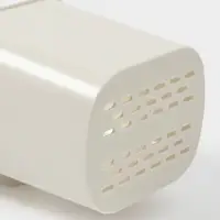 Стакан для зубных щёток на вакуумной присоске, пластик, 9&times;7.7&times;19 см, белый