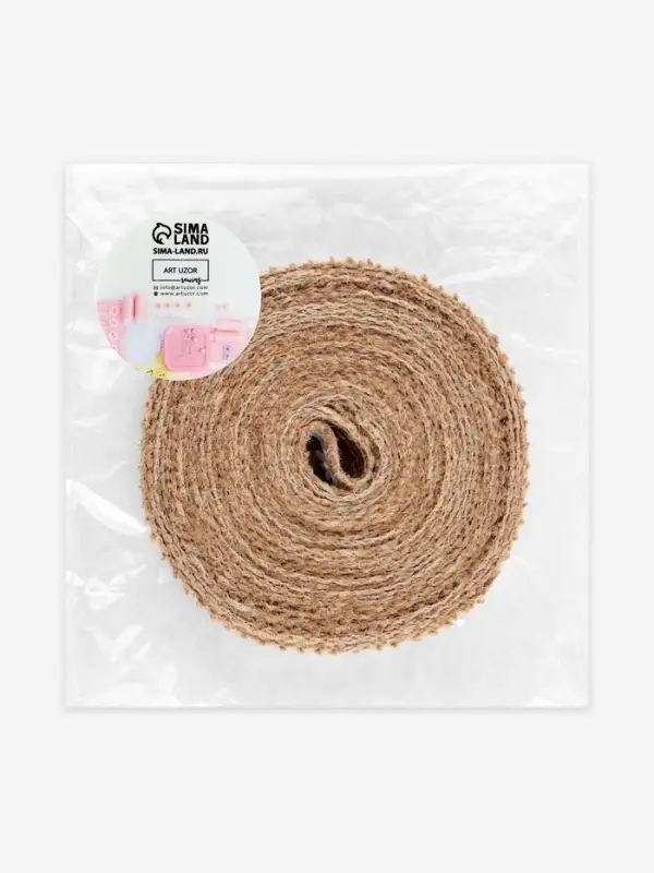 Лента холщовая &laquo;Ромашки&raquo;, натуральная, 20 мм, 4.5&plusmn;0.5 м, белая