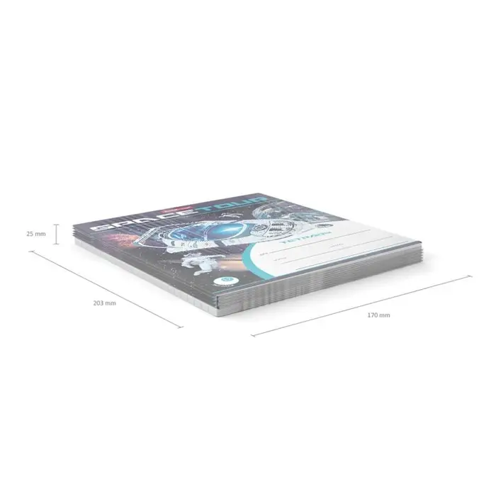 Тетрадь 12 листов в линейку ErichKrause Space Tour, обложка мелованный картон, блок офсет, белизна 100%, МИКС Тетрадь 12 листов в линейку ErichKrause Space Tour, обложка мелованный картон, блок офсет, белизна 100%, МИКС