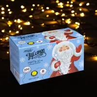 Гирлянда &laquo;Нить&raquo; 10 м, IP20, тёмная нить, 100 LED, 8 режимов, 220 В, свечение жёлтое